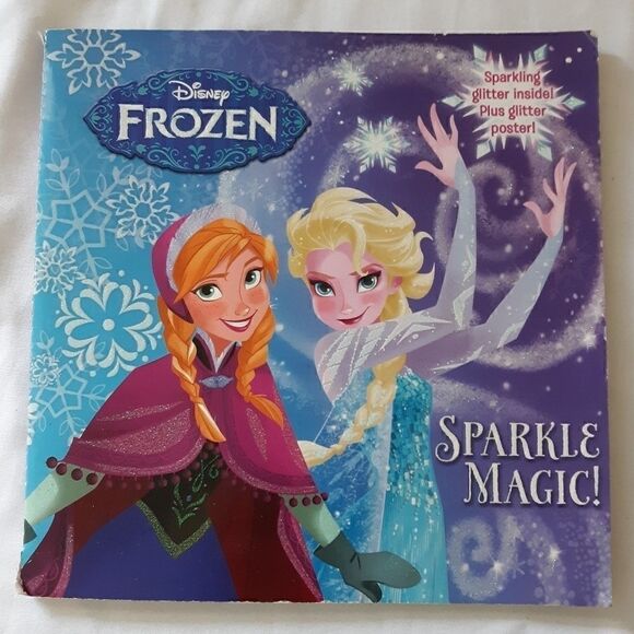 Disney Frozen Sparkle Magic Book And Poster Childrens Paperback Depken 2015 - Picture 7 of 9